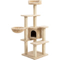 Vibno Multi-Level Cat Tree Condo Sisal Posts 54 in Beige