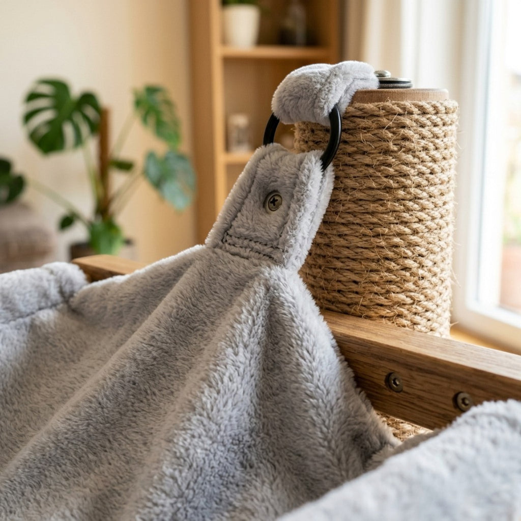 Vibno Cat Tower with Hammock and Condo 48 in Light Gray