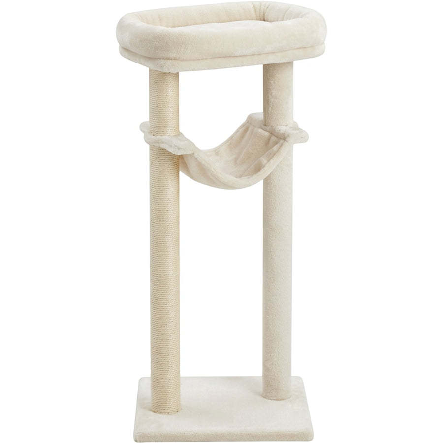 Vibno Narrow Cat Tree Ivory Sisal Posts 42 in